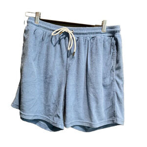 Dandy Del Mar Light Blue Terry Drawstring‎ Men's Shorts Size XXL